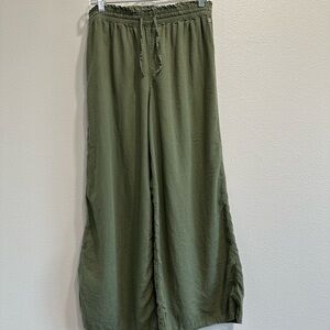 Calia linen blend wide leg  Olive Green Pants,lightweight,travel,business casual